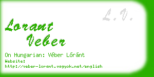 lorant veber business card