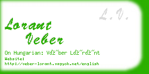 lorant veber business card